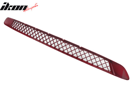 IKON MOTORSPORTS, Mesh Air Intake Grille Compatible With 2017-2023 Tesla Model 3, Red ABS Plastic Front Lower Protection Cover Intake Grill Net Protection Bodykits 2PCS, 2021 2022