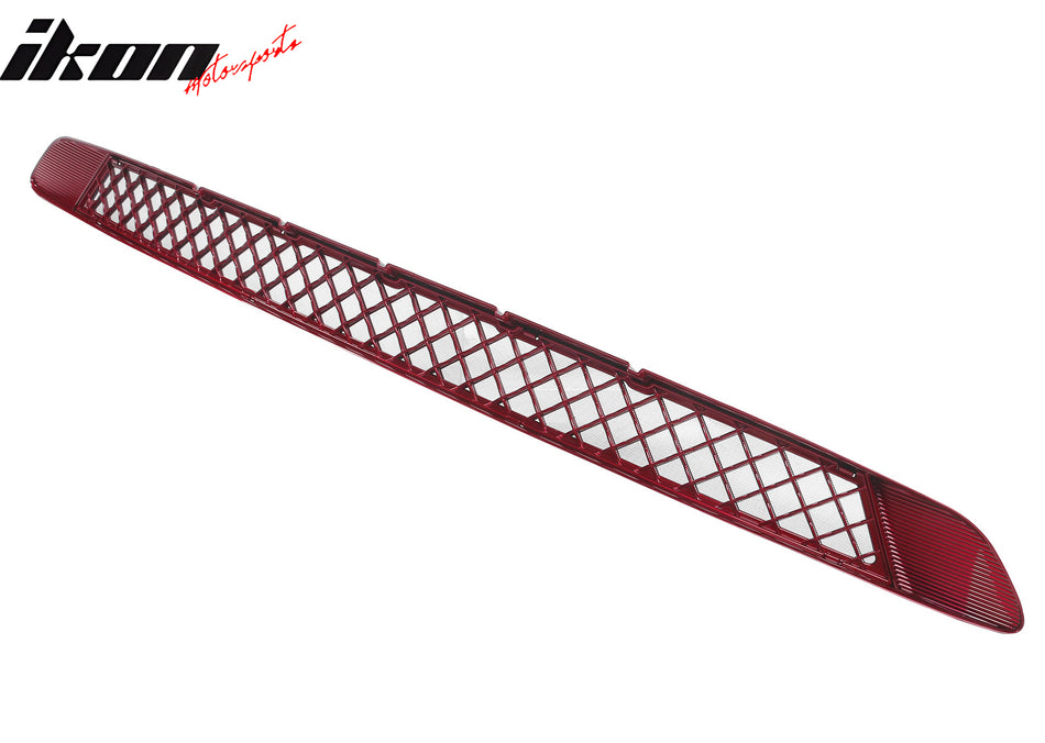 IKON MOTORSPORTS, Mesh Air Intake Grille Compatible With 2017-2023 Tesla Model 3, Red ABS Plastic Front Lower Protection Cover Intake Grill Net Protection Bodykits 2PCS, 2021 2022