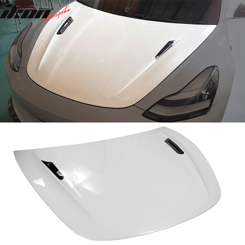 2017-2023 Tesla Model 3 Painted #PPSW Front Car Hood Cover Panel
