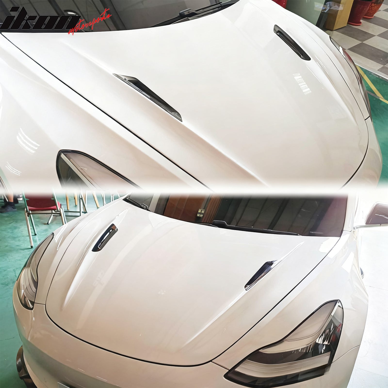 Fits 17-23 Tesla Model 3 Front Hood Bonnet Shell Cover Panel ABS Painted #PPSW