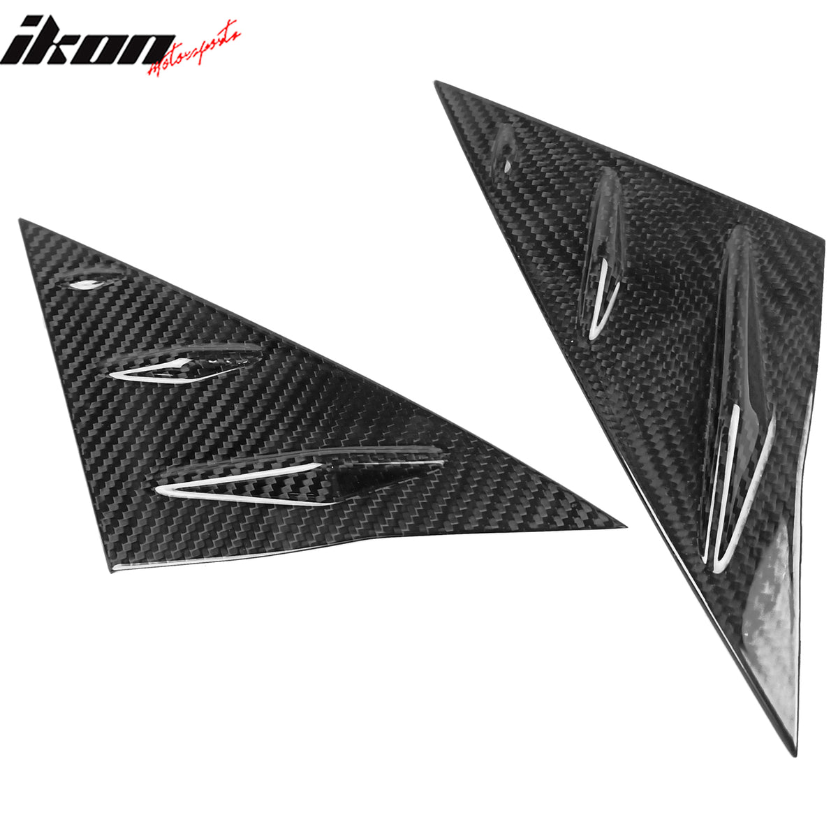 Closeout! Fits 17-23 Tesla Model 3 Carbon Fiber CF Side Window Scoop Louvers