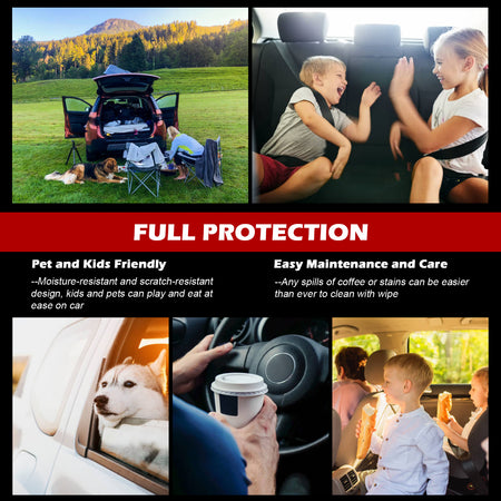 Fits 17-23 Tesla Model 3 5-Seat Seat Covers Blue Cushion Protector Leather 12PCS