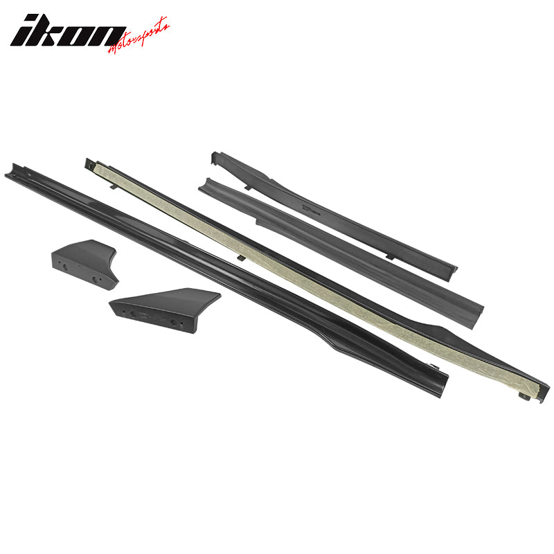 Fits 17-25 Tesla Model 3 V Style Side Skirts Extension Lip Rocker Panel PP 6PCS