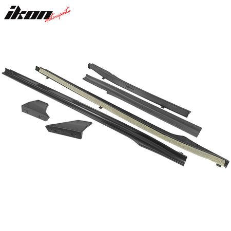 Fits 17-25 Tesla Model 3 V Style Side Skirts Extension Lip Rocker Panel PP 6PCS