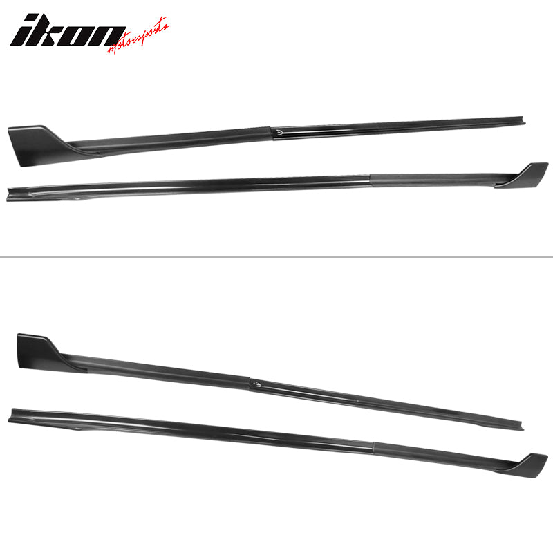 Fits 17-25 Tesla Model 3 V Style 6PCS Side Skirts Extension Panel PP Matte Black