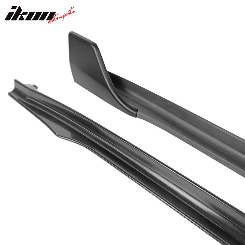 Fits 17-25 Tesla Model 3 V Style 6PCS Side Skirts Extension Panel PP Matte Black