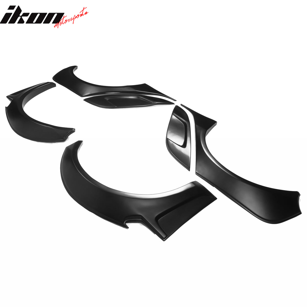 Fits 17-25 Tesla Model 3 IKON Style Fender Flares Sanded Wheel Cover 6PCS - ABS