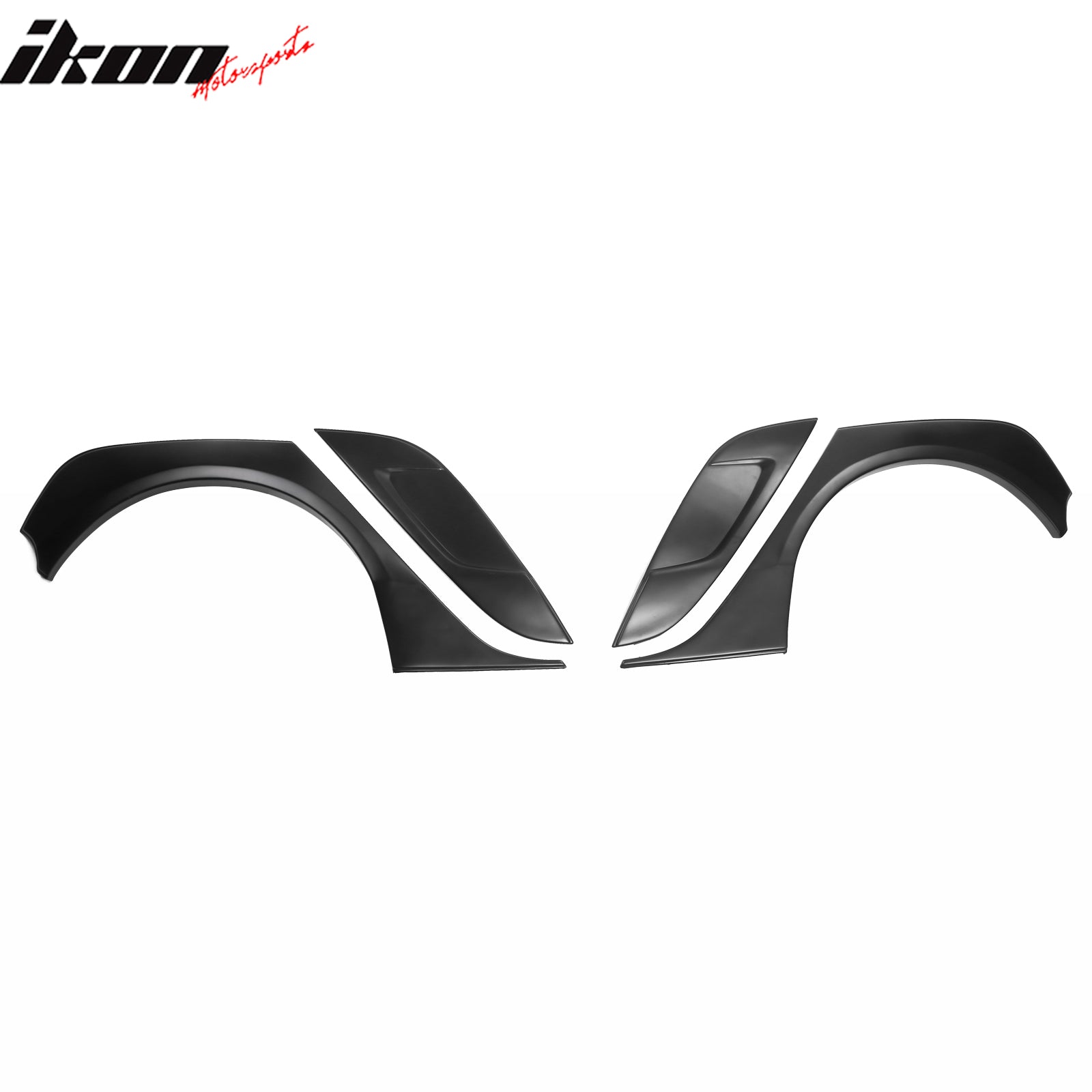 Fits 17-25 Tesla Model 3 IKON Style Fender Flares Sanded Wheel Cover 6PCS - ABS