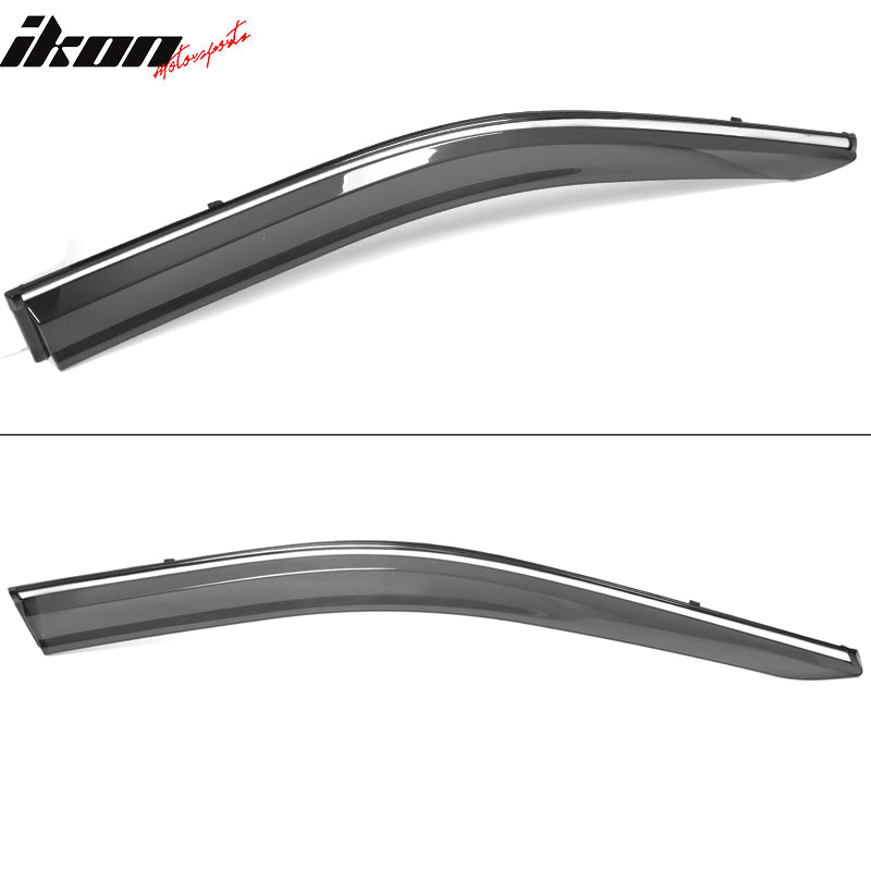 Fits 17-25 Jeep Compass MP Window Visors Vent Rain Guards W/Chrome Trim PC 4PCS