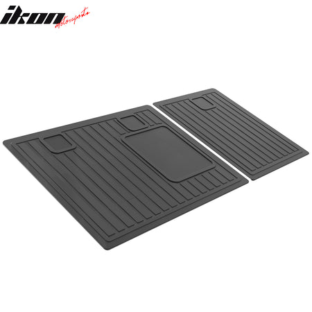 IKON MOTORSPORTS 3D TPE Backrest Mats, Compatible with 2017-2024 Maserati Levante, All Weather Rear Seat Back Mat Cover Protector, Black