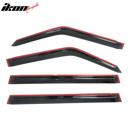 Fits 17-24 Nissan Armada Window Visors 4PCS Smoke Acrylic Rain Sun Deflectors