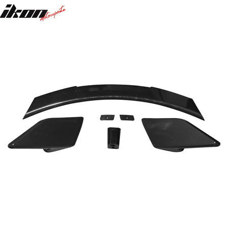 Fits 17-25 Tesla Model 3 GT Style Rear Trunk Spoiler Wing Carbon Fiber Print ABS