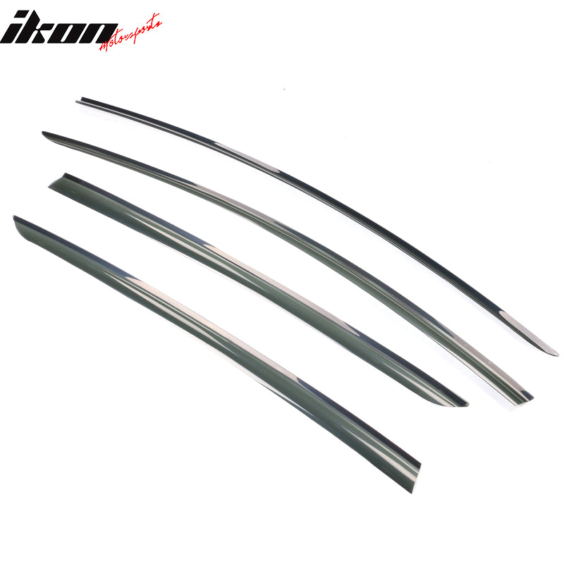 Fits 17-25 Tesla Model 3 Smoke Acrylic Window Visors Sun Rain Deflectors 4PCS