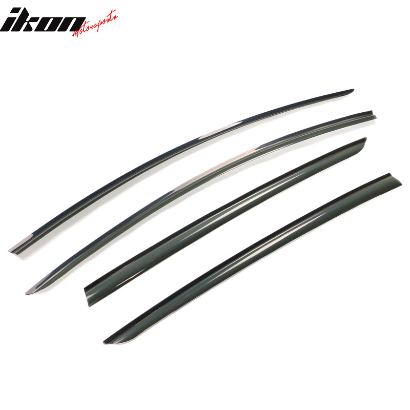 Fits 17-25 Tesla Model 3 Smoke Acrylic Window Visors Sun Rain Deflectors 4PCS