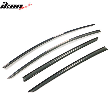 Fits 17-25 Tesla Model 3 Smoke Acrylic Window Visors Sun Rain Deflectors 4PCS