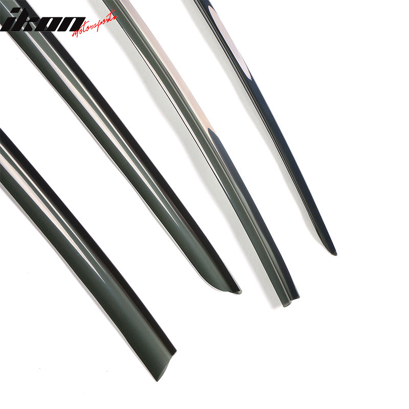 Fits 17-25 Tesla Model 3 Smoke Acrylic Window Visors Sun Rain Deflectors 4PCS