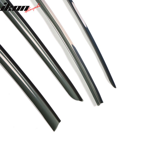 Fits 17-25 Tesla Model 3 Smoke Acrylic Window Visors Sun Rain Deflectors 4PCS