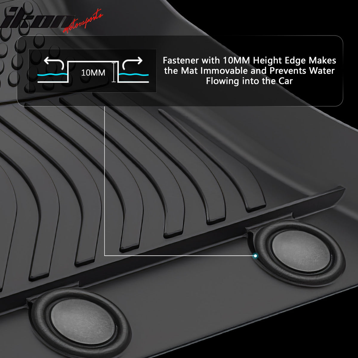 Fits 17-25 Alfa Romeo Giulia RWD Floor Mats TPE Carpets 3D All Weather Car Liner