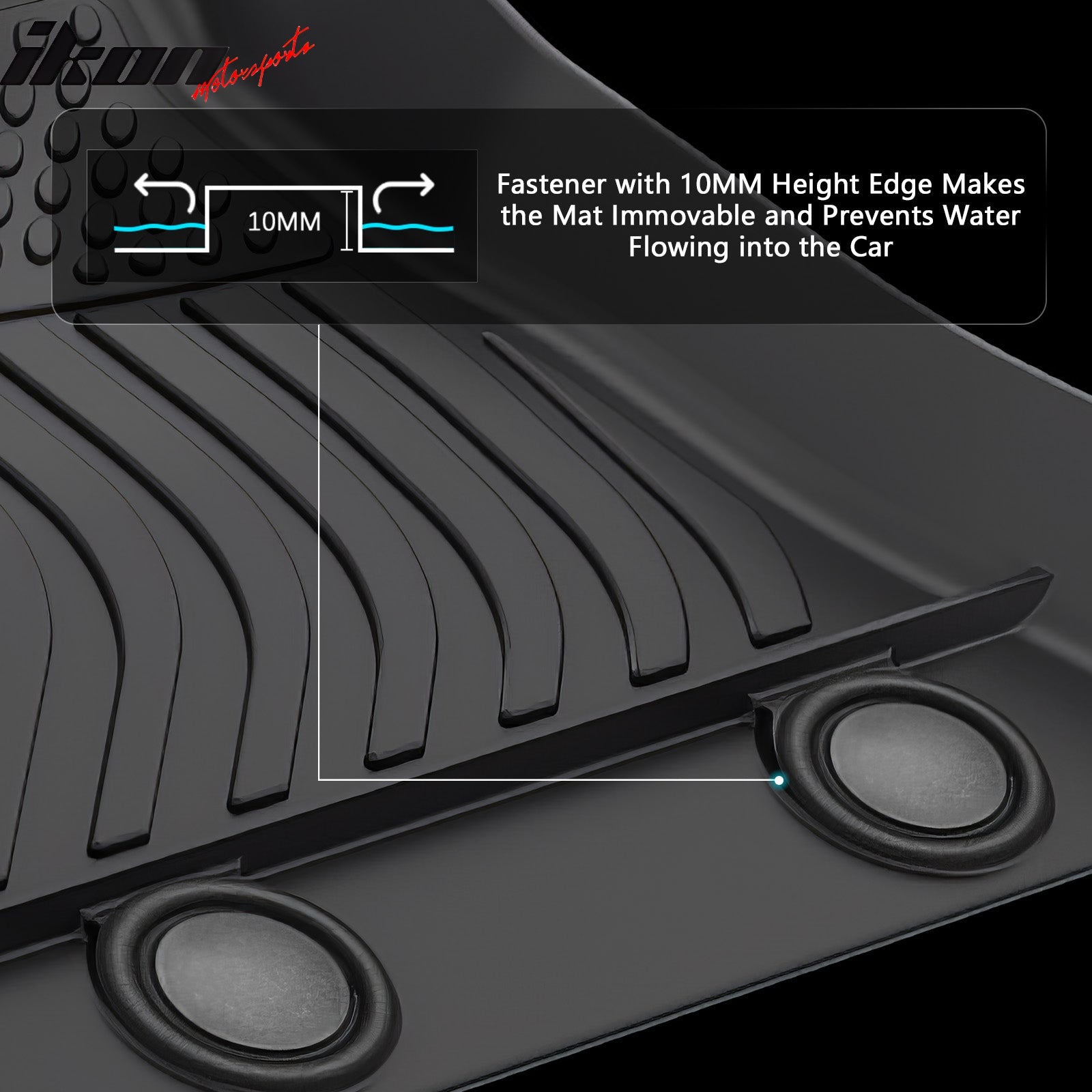 Fits 17-25 Alfa Romeo Giulia RWD Floor Mats TPE Carpets 3D All Weather Car Liner