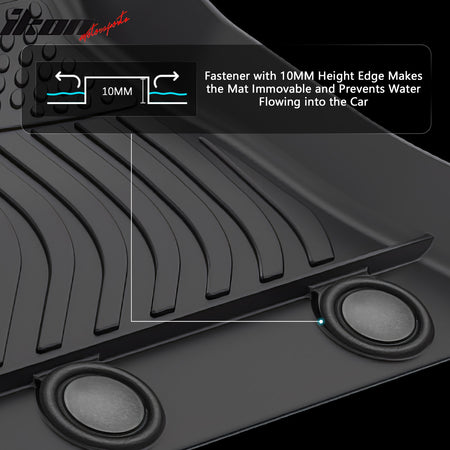 Fits 17-25 Alfa Romeo Giulia RWD Floor Mats TPE Carpets 3D All Weather Car Liner