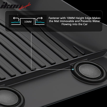 Fits 17-25 Alfa Romeo Giulia RWD Floor Mats TPE Carpets 3D IKON Style Boot Liner