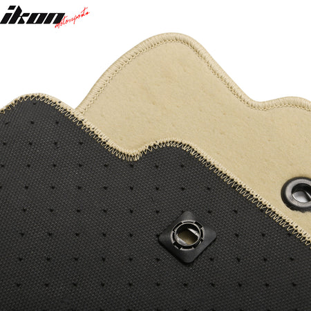 For 17-25 Honda Ridgeline Anti-Slip Front Rear Floor Mat Carpet Nylon 3PCS Beige