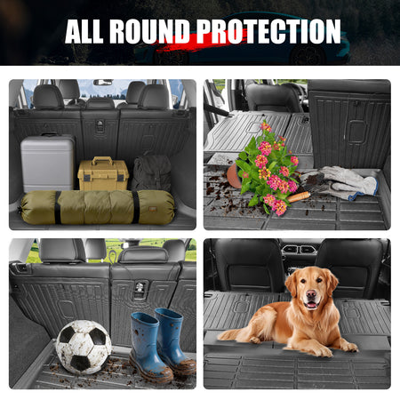 Fits 17-25 Mazda CX-5 TPE Waterproof Rear Cargo Trunk Seat Back Protector Mats