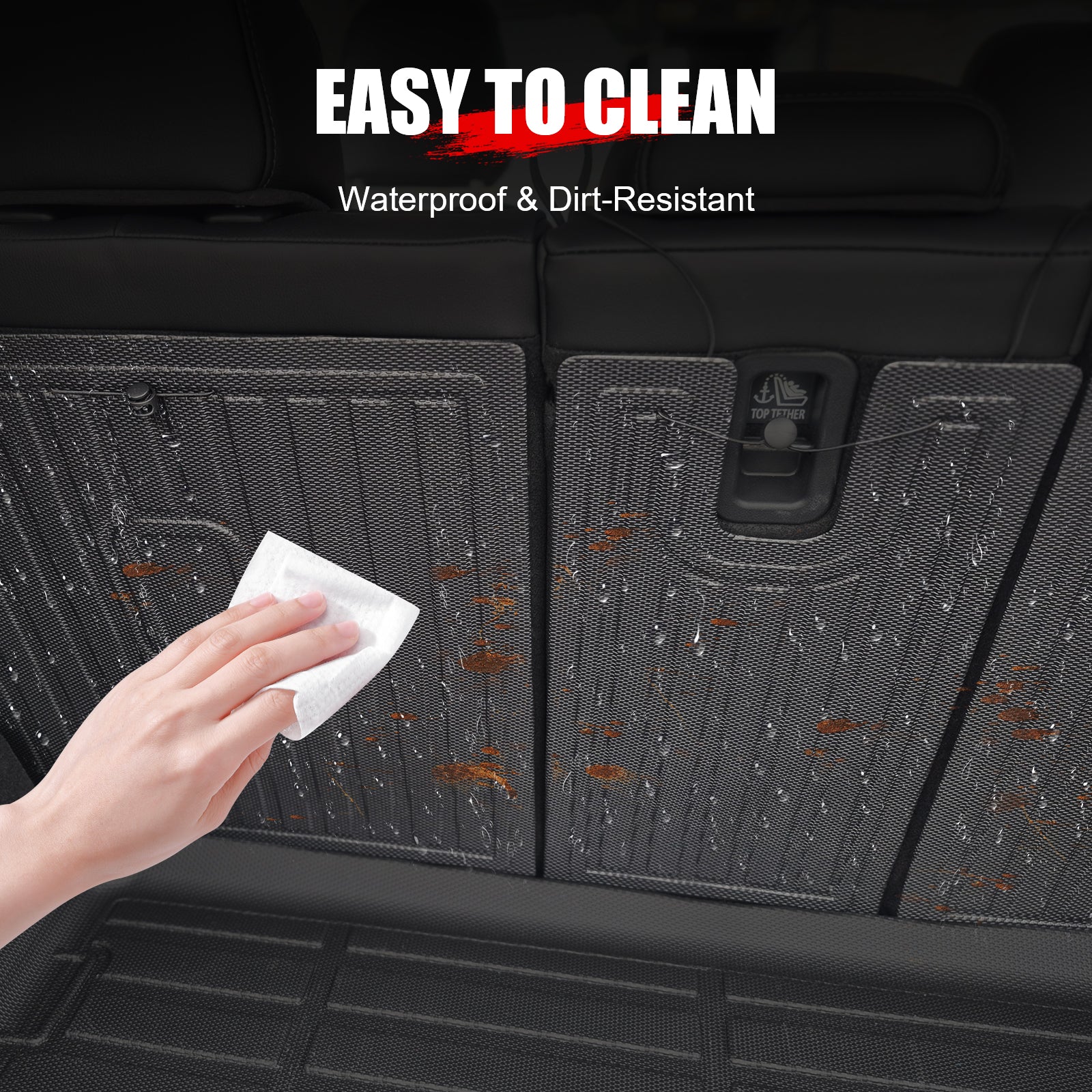 Fits 17-25 Mazda CX-5 TPE Waterproof Rear Cargo Trunk Seat Back Protector Mats