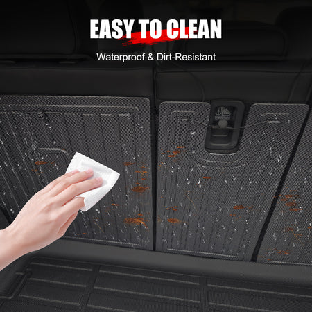 Fits 17-25 Mazda CX-5 TPE Waterproof Rear Cargo Trunk Seat Back Protector Mats