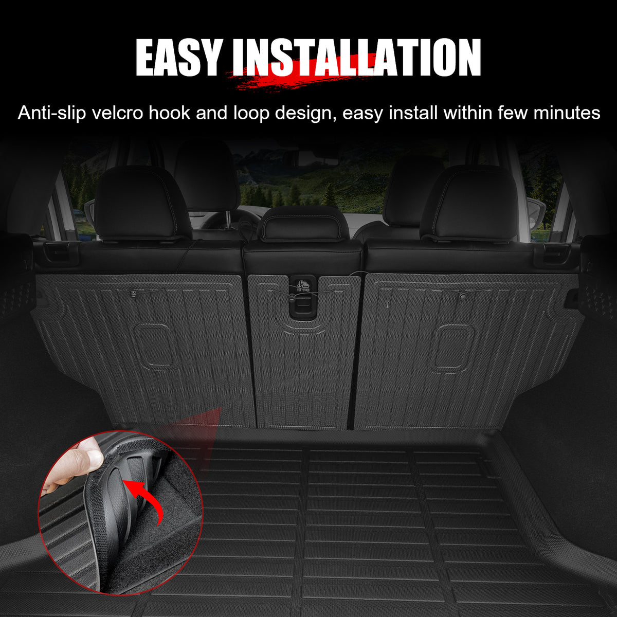 Fits 17-25 Mazda CX-5 TPE Waterproof Rear Cargo Trunk Seat Back Protector Mats