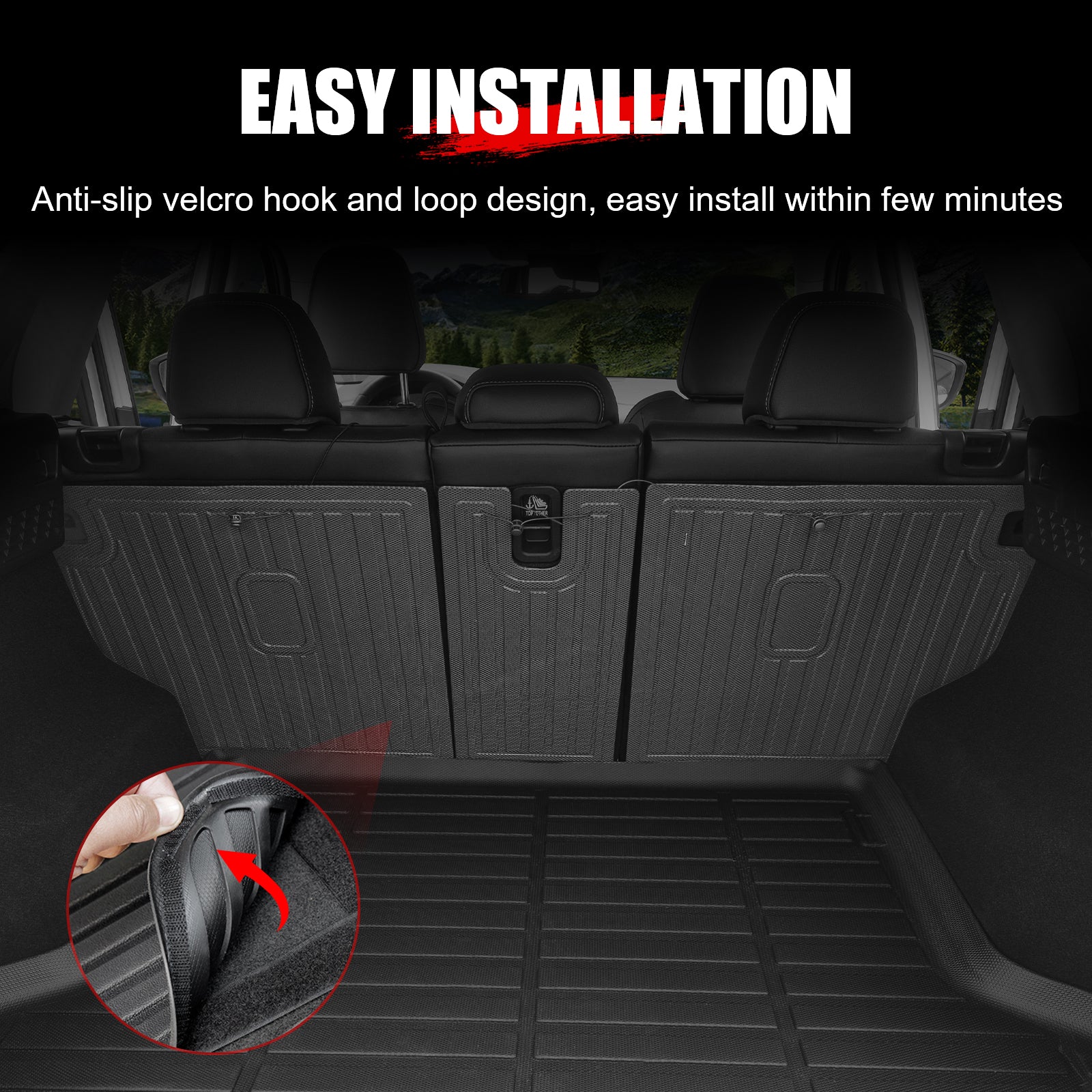 Fits 17-25 Mazda CX-5 TPE Waterproof Rear Cargo Trunk Seat Back Protector Mats