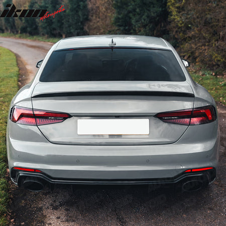 Fits 17-25 Audi A4 B9 S4 4Dr S4 Style Rear Trunk Spoiler Wing Carbon Fiber CF