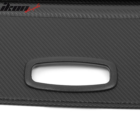 Fits 17-26 Audi Q7 SQ7 Carbon Fiber Print Retractable Cargo Cover Luggage Shade