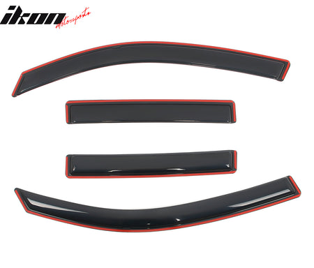 Fits 17-25 Honda Ridgeline Window Visors In-Channel Side Deflector Rain Guard