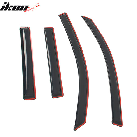 Fits 17-25 Honda Ridgeline Window Visors In-Channel Side Deflector Rain Guard