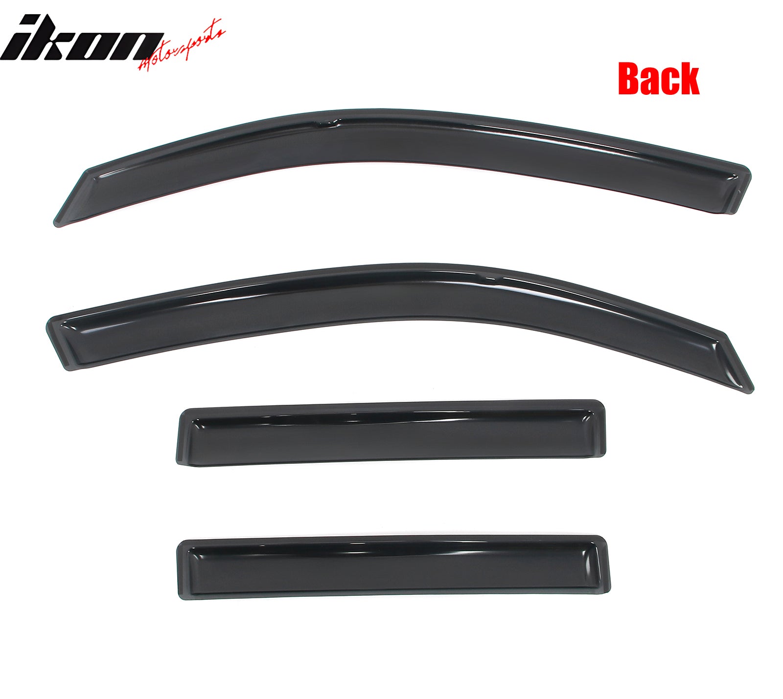 Fits 17-25 Honda Ridgeline Window Visors In-Channel Side Deflector Rain Guard