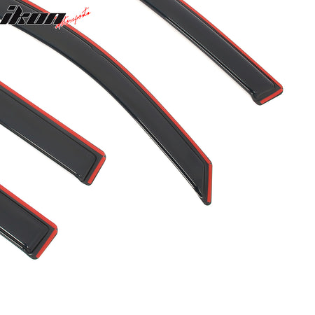 Fits 17-25 Honda Ridgeline Window Visors In-Channel Side Deflector Rain Guard