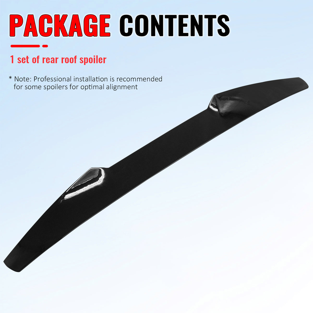 Fits 17-26 Alfa Romeo Giulia V Style Gloss Black Rear Roof Spoiler Wing Lip ABS