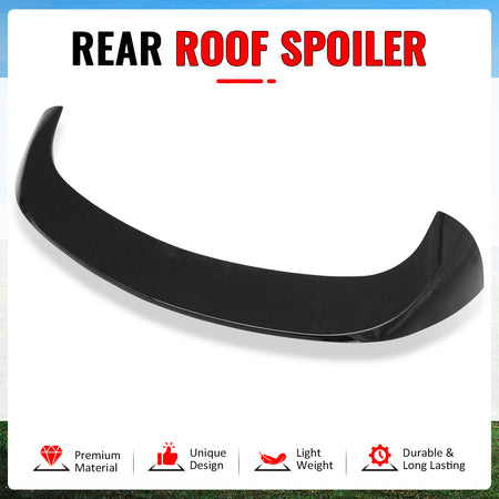 Fits 17-26 Alfa Romeo Stelvio Gloss Black IKON Style Rear Roof Spoiler Wing ABS