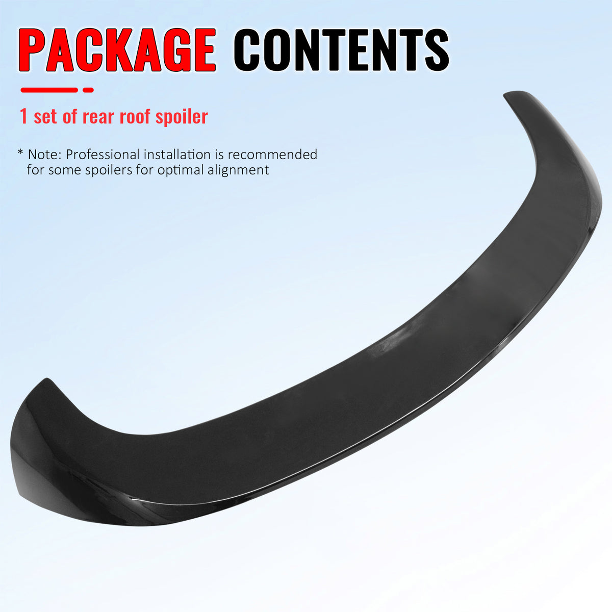 Fits 17-26 Alfa Romeo Stelvio Gloss Black IKON Style Rear Roof Spoiler Wing ABS