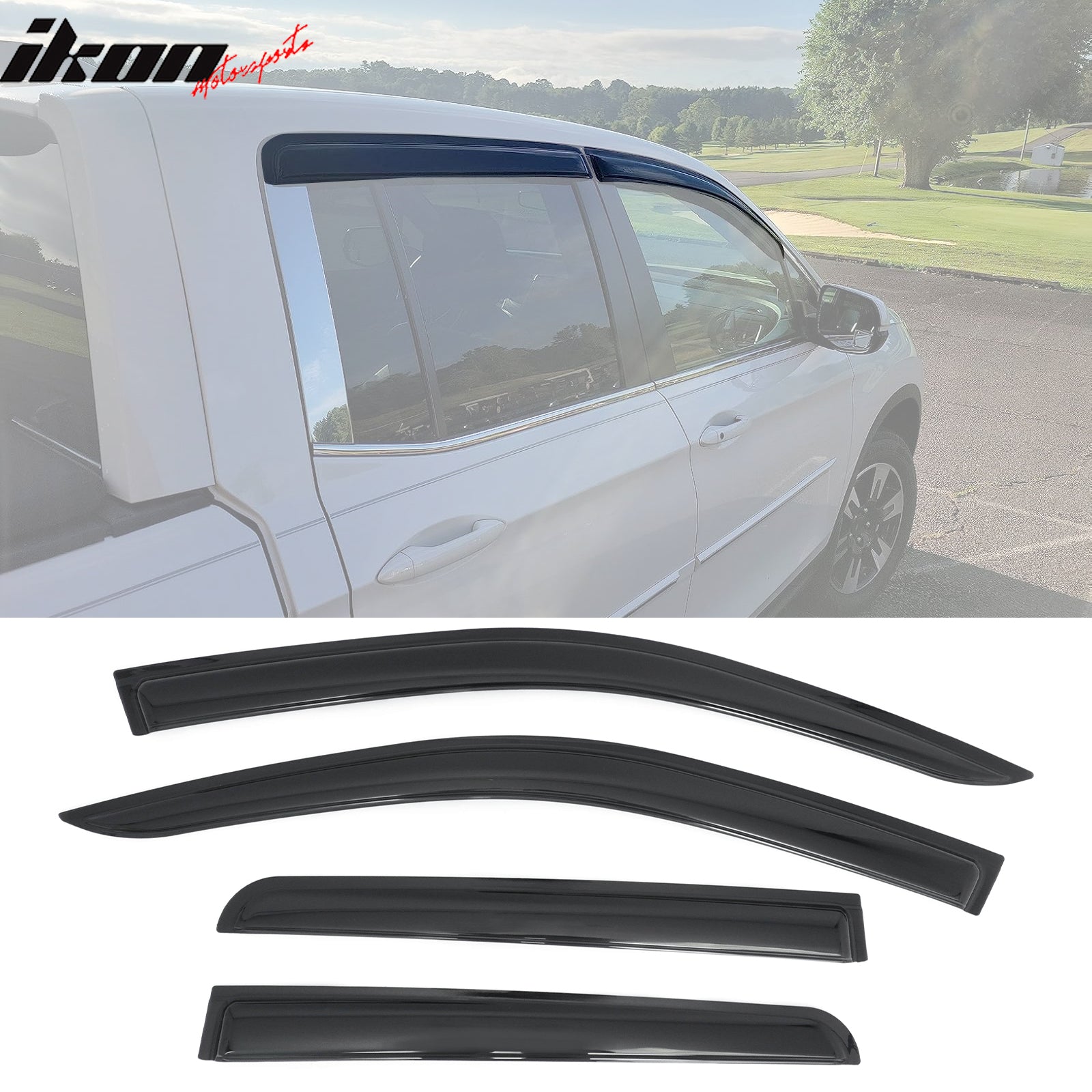 Window Visor for 2017-2026 Honda Ridgeline Smoke Acrylic – Ikon
