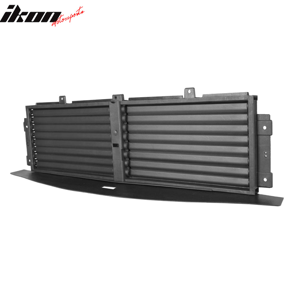 IKON MOTORSPORTS Upper Active Grille Shutter w/ Motor, Compatible with 2018-2019 Buick Enclave, 84646342 84393411 GM1206106 Engine Cooling Radiator Grill Assembly Replacement, Black