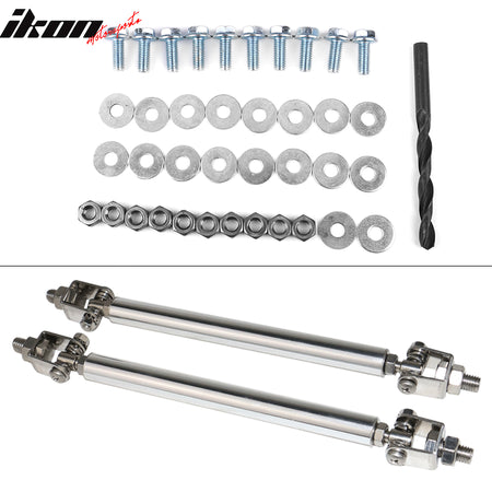 Fits 18-19 Toyota CHR C-HR Front Bumper Lip Matte Black PP + 2PCS Strut Rod Bar