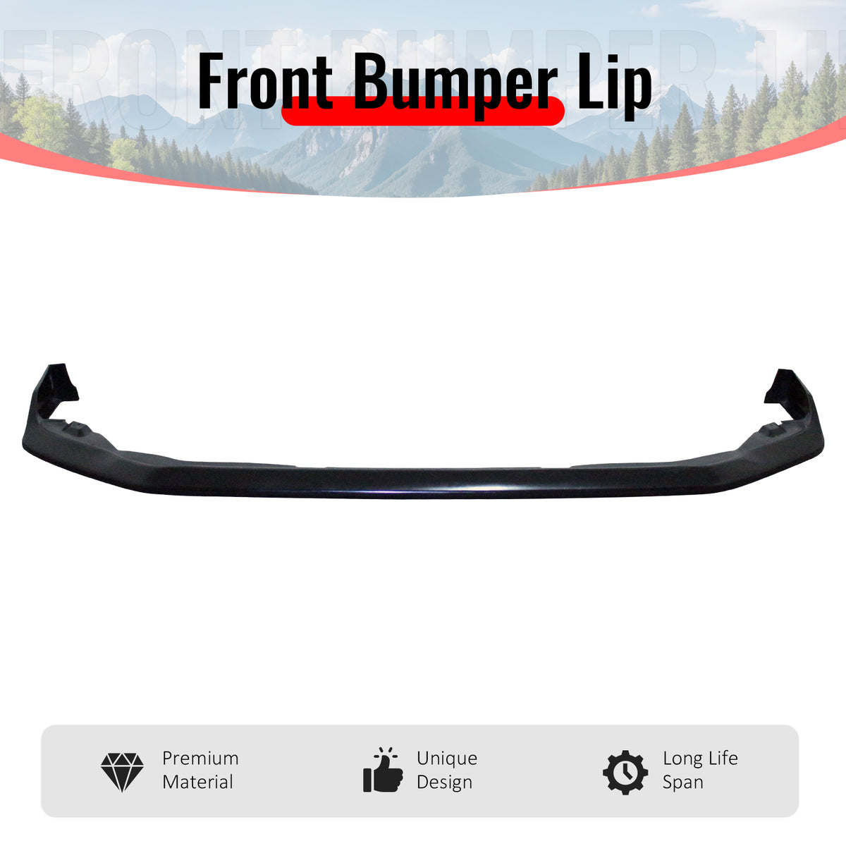Fits 18-20 Subaru Crosstrek IKCS Style Front Bumper Lip Spoiler Unpainted PU