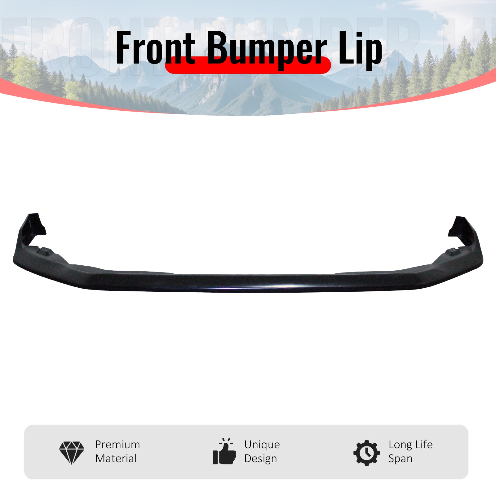 Fits 18-20 Subaru Crosstrek IKCS Style Front Bumper Lip Spoiler Unpainted PU