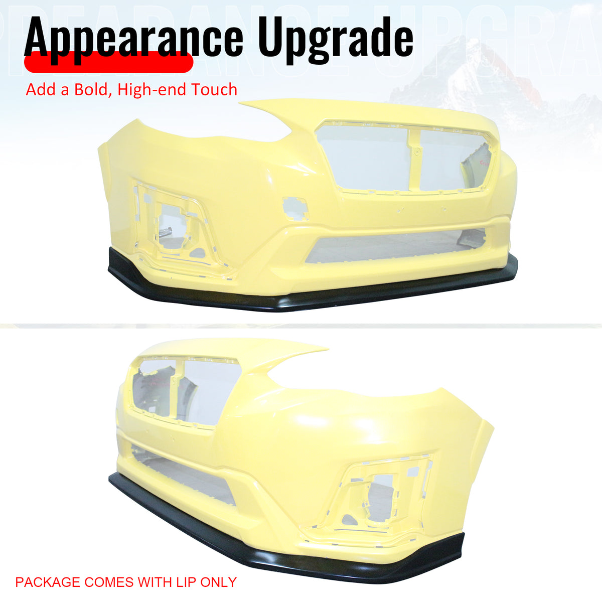 Fits 18-20 Subaru Crosstrek IKCS Style Front Bumper Lip Spoiler Unpainted PU