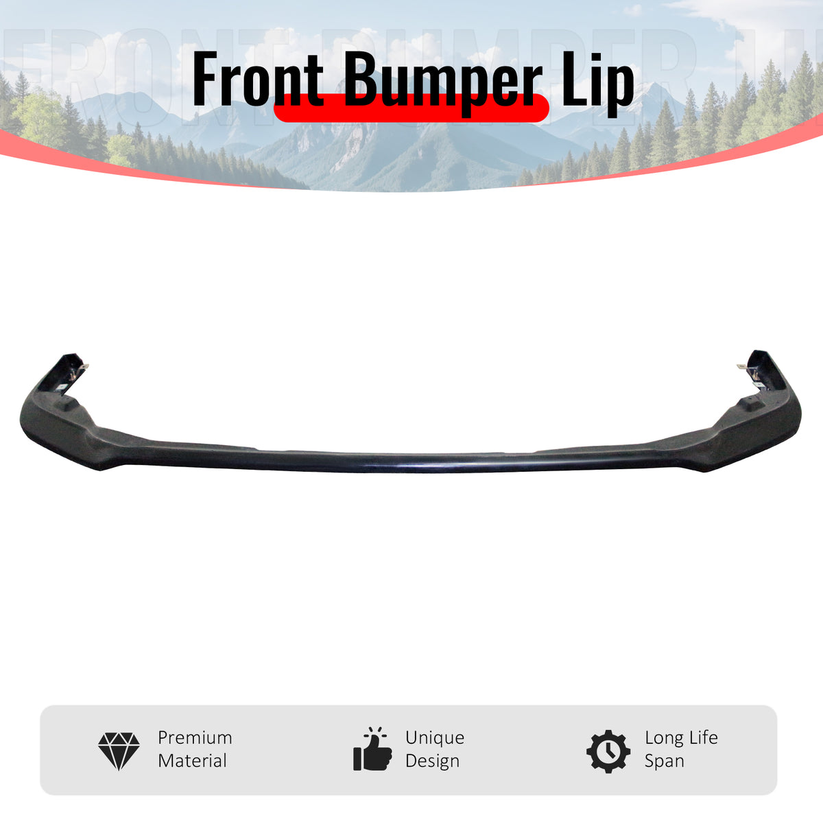 Fits 18-20 Subaru Crosstrek Front Bumper Lip IKST Style Spoiler Unpainted PU Kit