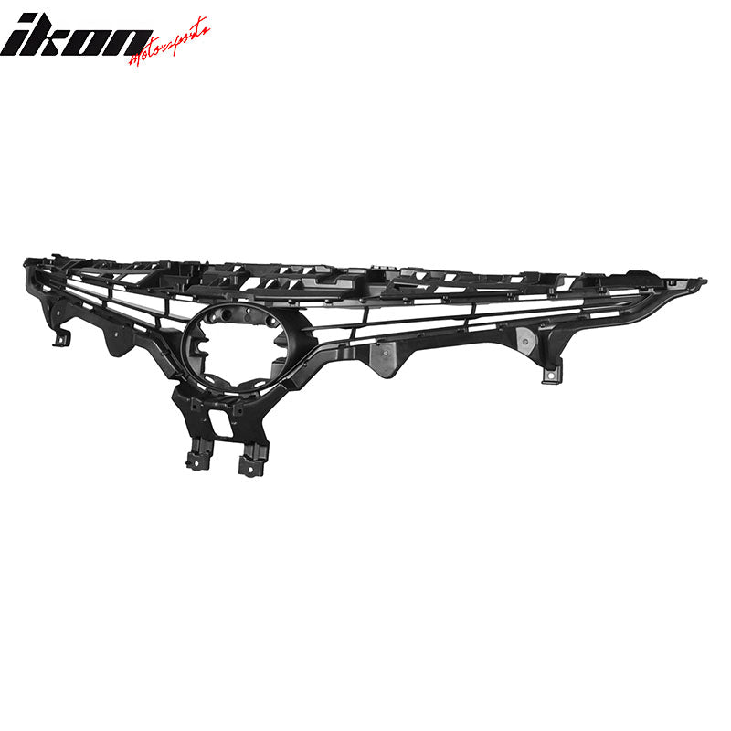 IKON MOTORSPORTS Front Upper Grille, Compatible with 2018-2020 Toyota Camry SE/Hybrid SE/TRD/XSE, OE Style Black ABS Replacement Front Bumper Hood Grill