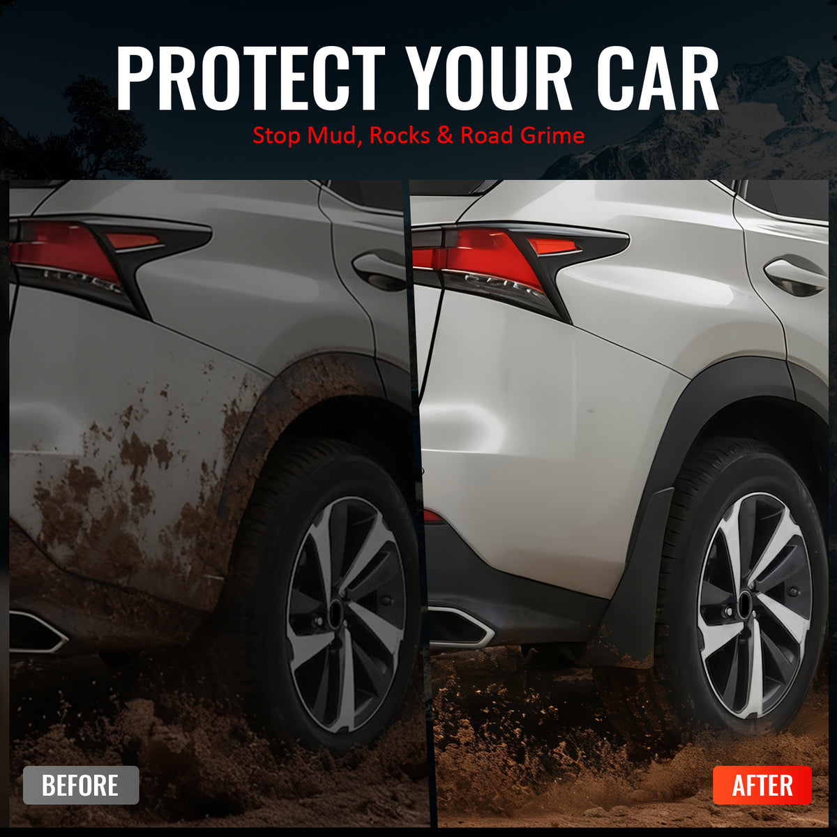 Fits 18-21 Lexus NX300 Non-Hybrid Front & Rear Fender Mud Flaps Splash Guards PP