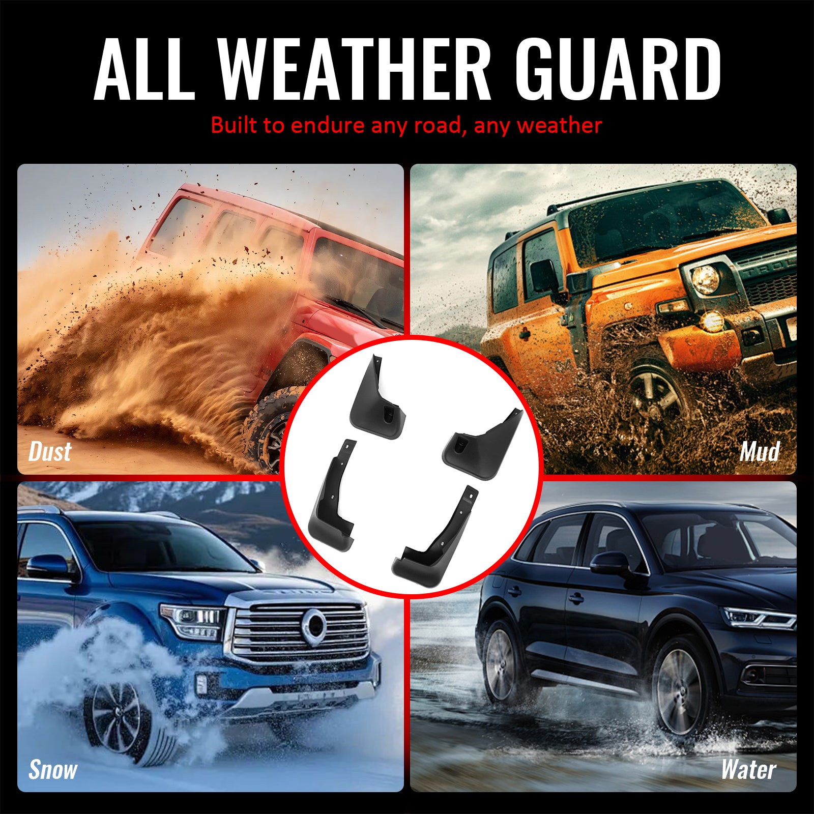 Fits 18-21 Lexus NX300 Non-Hybrid Front & Rear Fender Mud Flaps Splash Guards PP